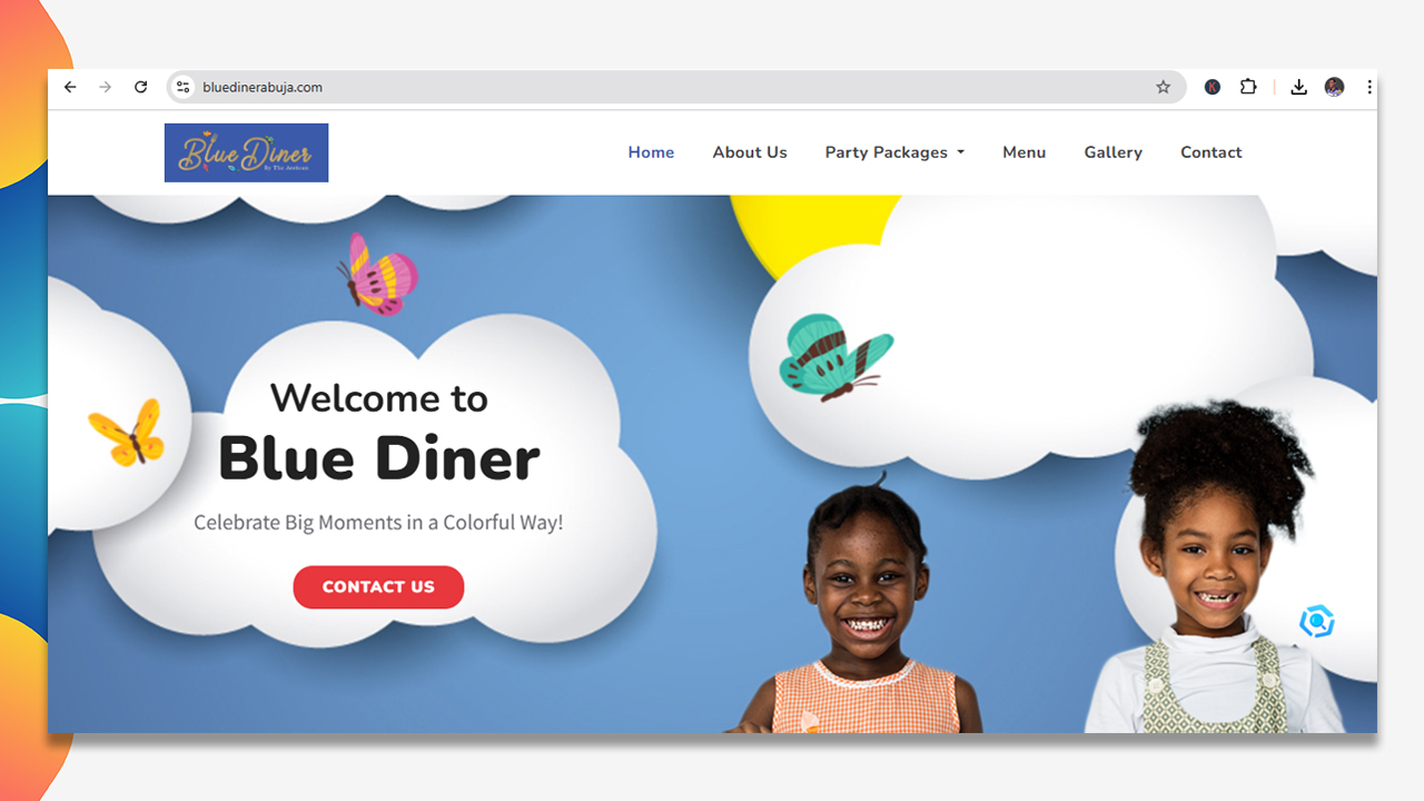 Blue Diner Website | Victor Osaronwafor Olvios